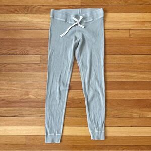 Monrow Revolve Grey Ribbed Tencel Cotton Pajama Pants Small Comfy Athleisure